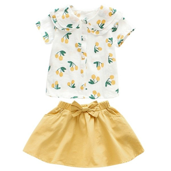 Νέο μοντέλο παιδικό σετ για κορίτσια πουκάμισο + φούστα