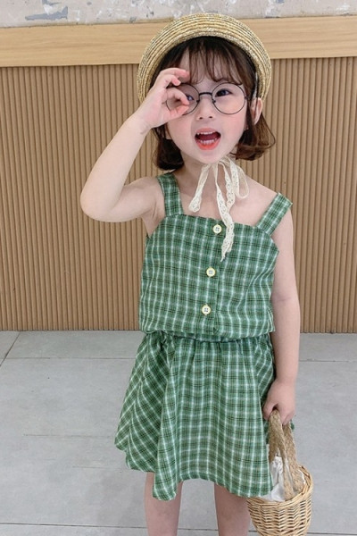 Gyerekkockás szett lányoknak top + szoknya