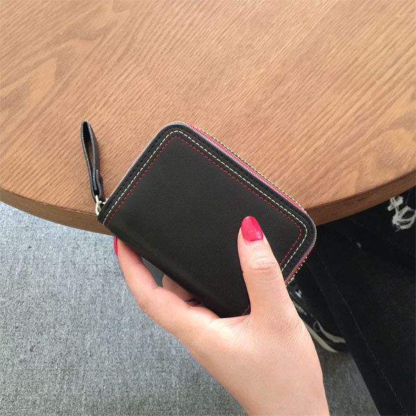 Portofel de dama din piele ecologica model uni