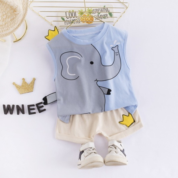 Modern gyerekgarnitúra két részből álló felső + rövidnadrág