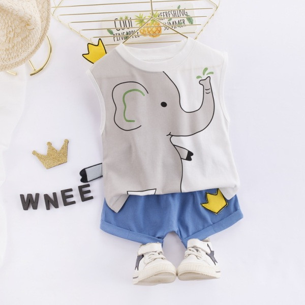 Modern gyerekgarnitúra két részből álló felső + rövidnadrág