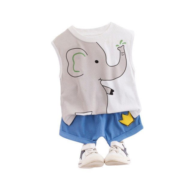 Modern gyerekgarnitúra két részből álló felső + rövidnadrág