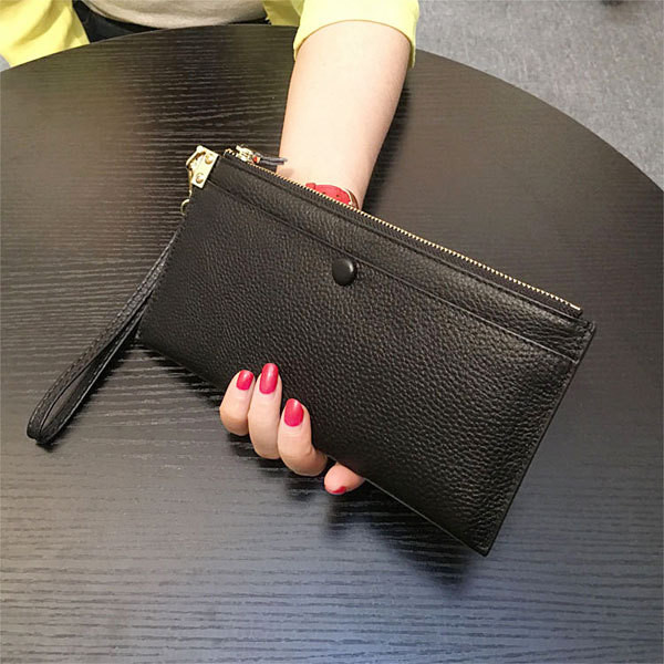 Női pénztárca eko bőrből és cipzárral