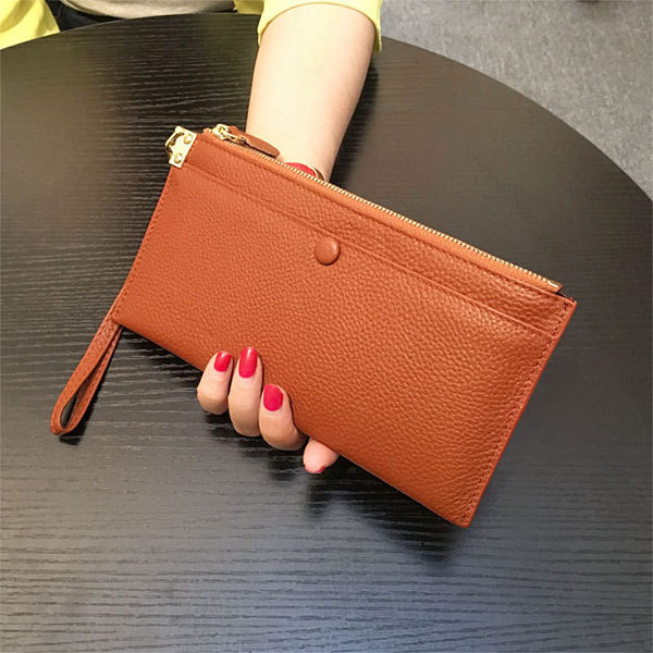 Női pénztárca eko bőrből és cipzárral