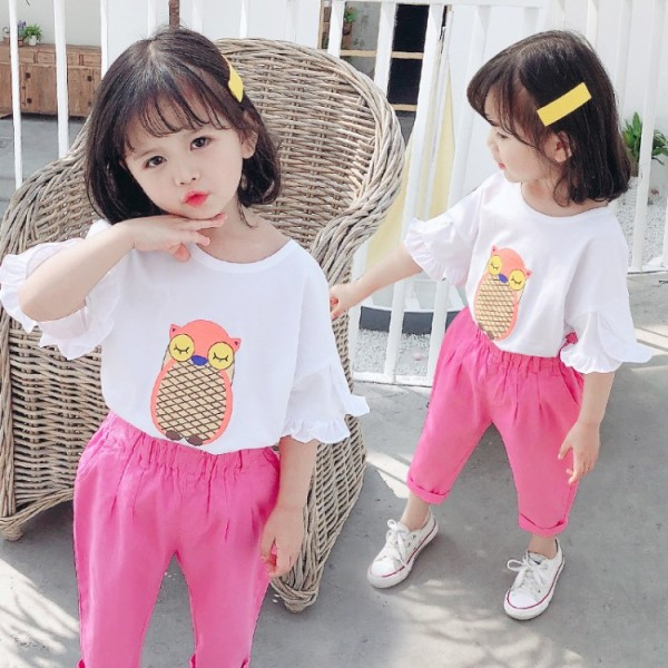 Gyerekkészlet lányoknak kétrészes blúz + nadrág