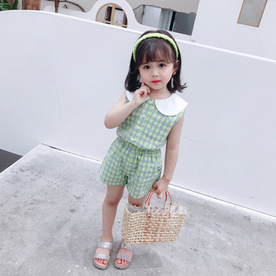 Μοντέρνο παιδικό καρό σετ για κορίτσια