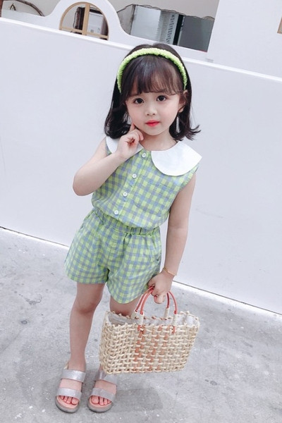 Μοντέρνο παιδικό καρό σετ για κορίτσια