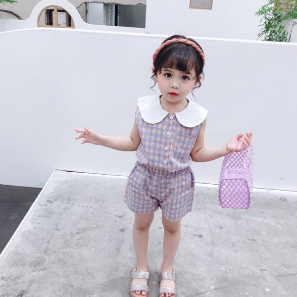 Μοντέρνο παιδικό καρό σετ για κορίτσια