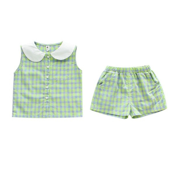 Μοντέρνο παιδικό καρό σετ για κορίτσια