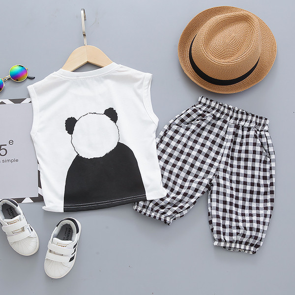 Ikdienas bērnu komplekts no divām daļām tops + šorti