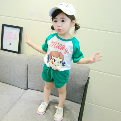 Καθημερινά παιδικά σετ για κορίτσια σε δύο μέρη παντελόνι + μπλούζα