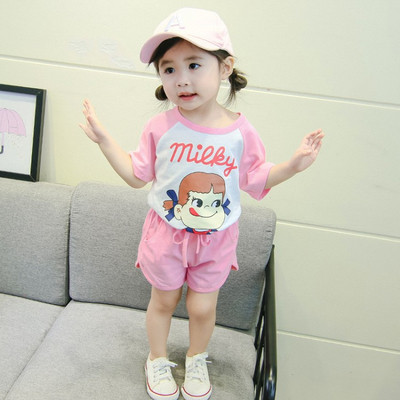 Καθημερινά παιδικά σετ για κορίτσια σε δύο μέρη παντελόνι + μπλούζα