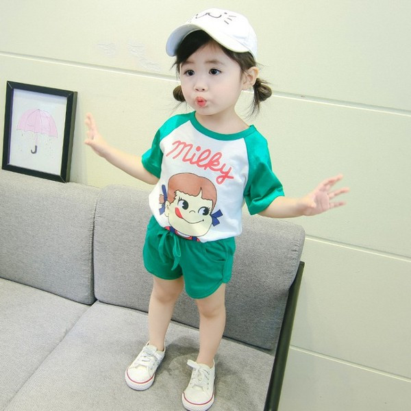 Καθημερινά παιδικά σετ για κορίτσια σε δύο μέρη παντελόνι + μπλούζα