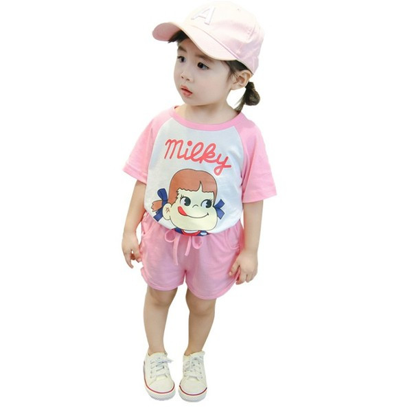 Καθημερινά παιδικά σετ για κορίτσια σε δύο μέρη παντελόνι + μπλούζα