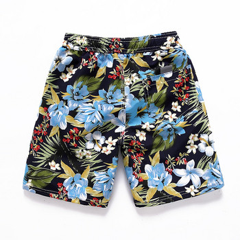 Детски плувни шорти за момчета с флорален десен