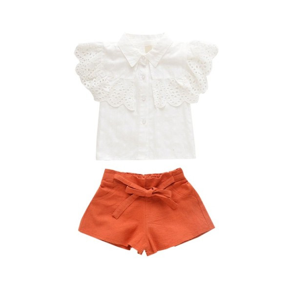 Modern gyerek szett lányoknak ing + rövidnadrág