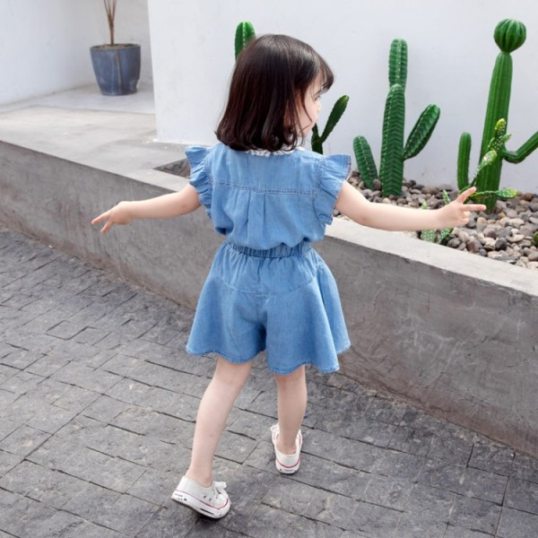 Set de denim modern pentru copii pentru fete