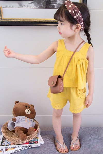 Set copii pentru fete maiou + pantaloni scurți