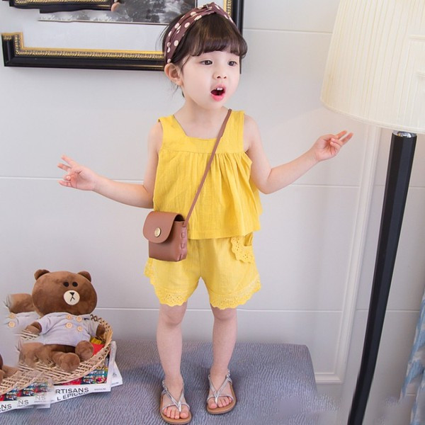 Set copii pentru fete maiou + pantaloni scurți