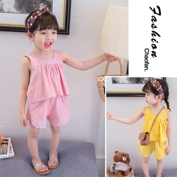 Set copii pentru fete maiou + pantaloni scurți