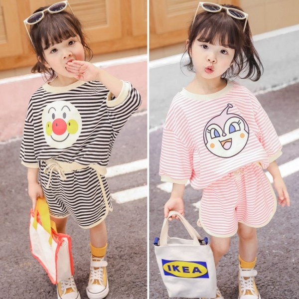 Csíkos gyerek szett lányoknak két részből