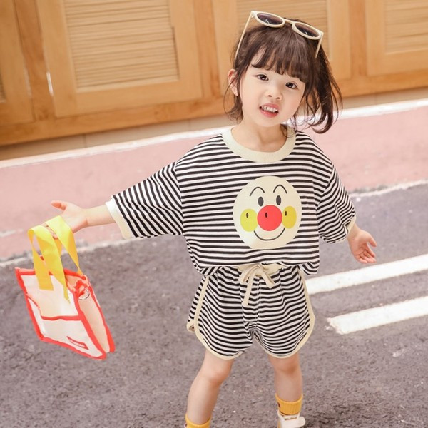 Csíkos gyerek szett lányoknak két részből