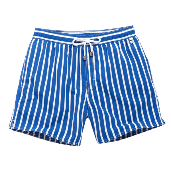 Pludmalei piemēroti vīriešu svītraini šorti ar jostasvietām