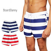 Lühikesed triibulised ujumispüksid meestele