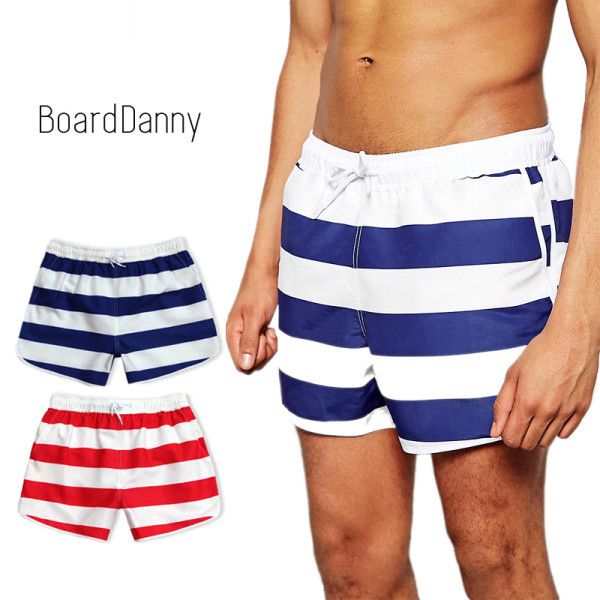 Lühikesed triibulised ujumispüksid meestele