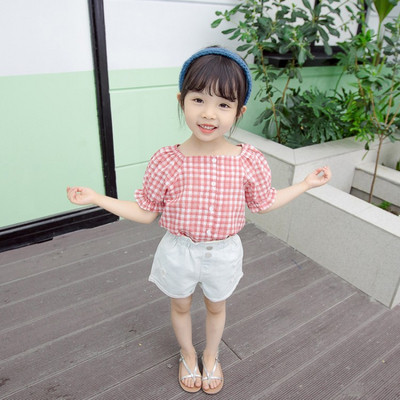 Új modell gyerek szett lányoknak ing + rövidnadrág