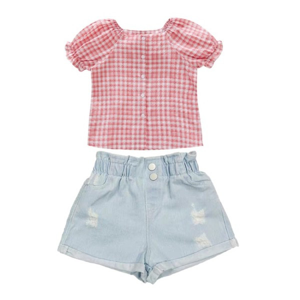 Új modell gyerek szett lányoknak ing + rövidnadrág