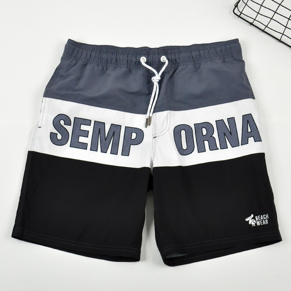 Pantaloni scurți de vară pentru bărbați cu legături în talie potriviti pentru plajă