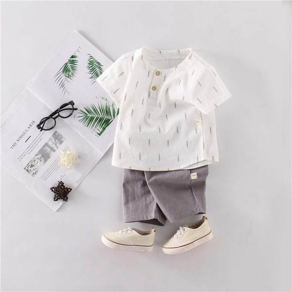 Gyerekkészlet fiúknak kétrészes blúz + rövidnadrág