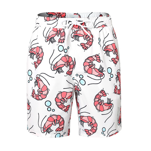 Ανδρικά σορτς κολύμβησης σε λευκό  χρώμα και μοτίβο