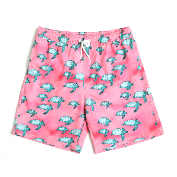 Vīriešu rozā pludmales šorti no ātri žūstoša auduma