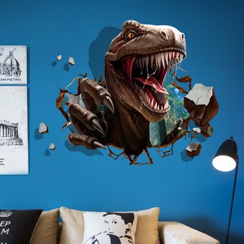 3D стенна декорация с динозавър подходяща за детска стая