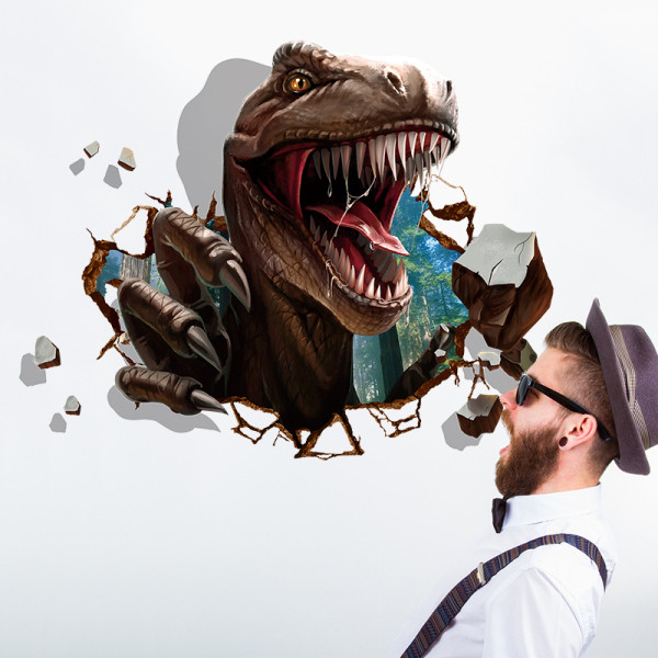 3D διακόσμηση τοίχου με δεινόσαυρο κατάλληλο για παιδικό δωμάτιο