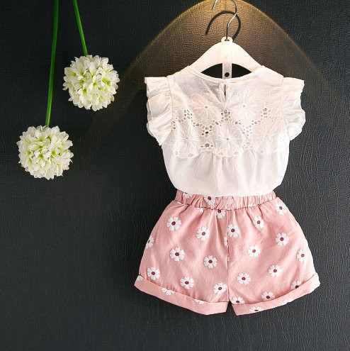 Napi gyerek szett lány rövidnadrághoz + blúzhoz