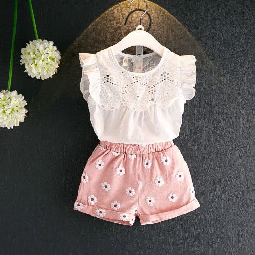 Napi gyerek szett lány rövidnadrághoz + blúzhoz