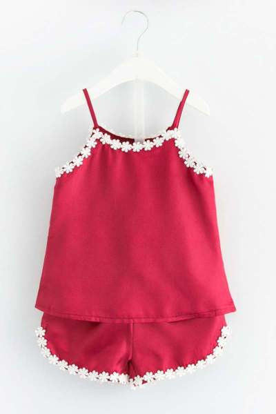 Set copii pentru fete din două piese și pantaloni scurți