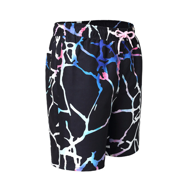 Férfi strand rövidnadrág fekete színben gyorsan száradó anyagból