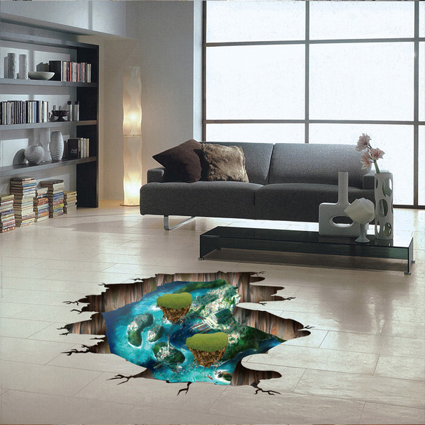 Veekindel isekleepuv põrandakleebis - 3D