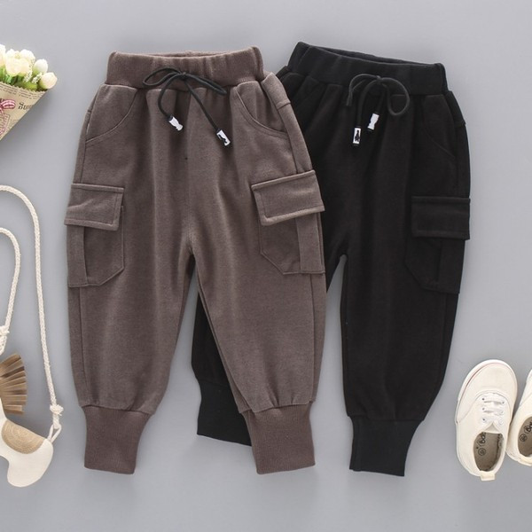 Pantaloni sport copii pentru baieti cu buzunare