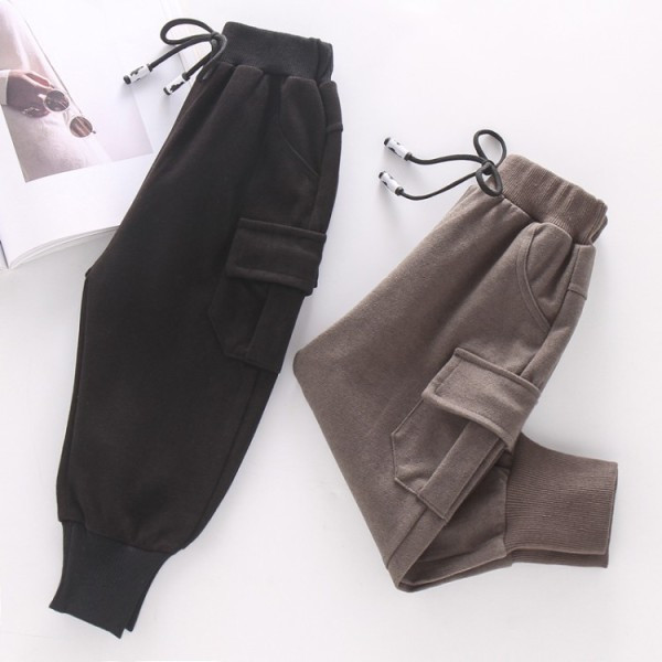 Pantaloni sport copii pentru baieti cu buzunare