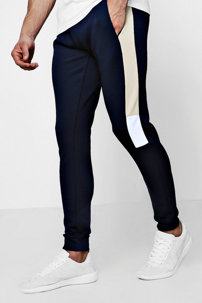 Ανδρικό παντελόνι casual με τσέπες και πλαϊνά άκρα