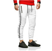 Ανδρικό μακρύ παντελόνι με κορδόνια και πλαϊνά άκρα