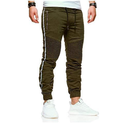 Ανδρικό μακρύ παντελόνι με κορδόνια και πλαϊνά άκρα