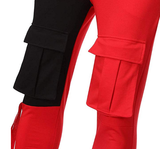 Modes vīriešu garās bikses ar saitēm un sānu kabatām