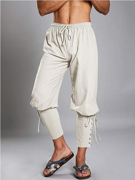 UUS küljesideme ja kõrge vöökohaga meeste pükste mudel