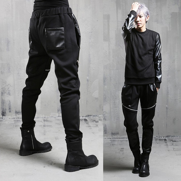 Divatos, zsebes férfi hosszúnadrág